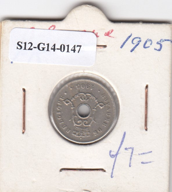 S12-G14-0147 België 5 centimes 1905   VF KM54 belgique