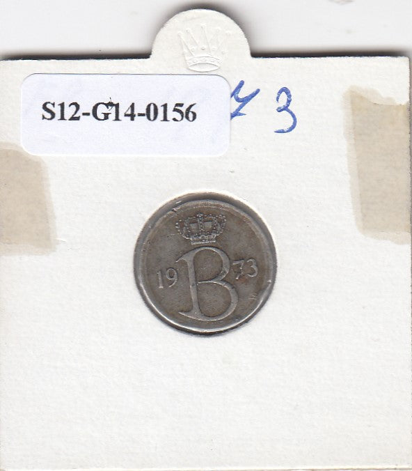 S12-G14-0156 België 25 centimes 1973   FI/VF KM153 belgique