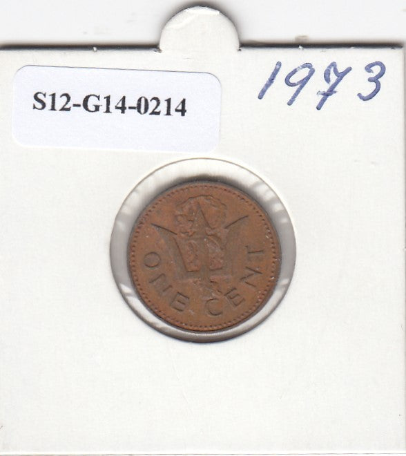 S12-G14-0214 Barbados 1 cent 1973   VF KM10