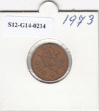 S12-G14-0214 Barbados 1 cent 1973   VF KM10