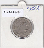 S12-G14-0220 Barbados 25 cent 1978   VF KM13