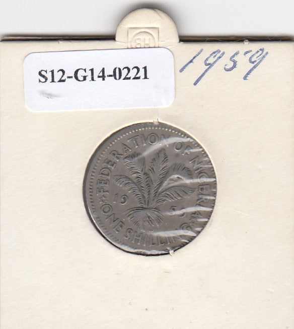 S12-G14-0221 Nigeria 1 shilling 1959   VF KM5