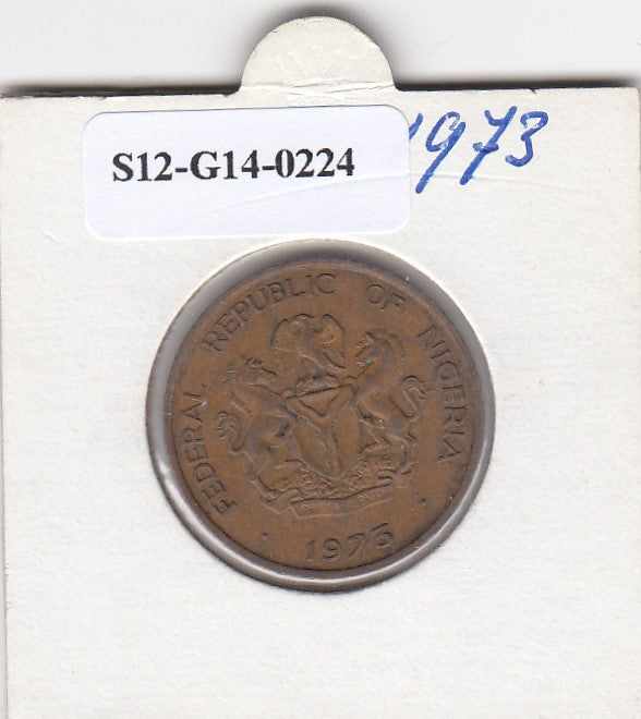 S12-G14-0224 Nigeria 1 kobo 1973   VF KM8.1