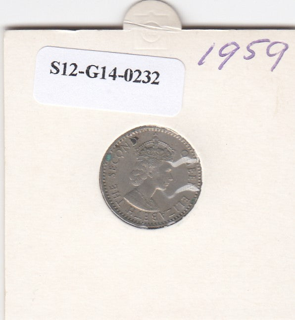 S12-G14-0232 Nigeria 6 pence 1959   VF KM4