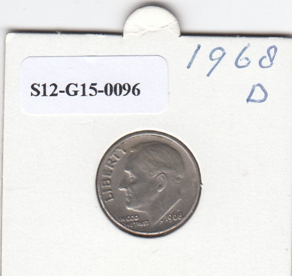 S12-G15-0096 Verenigde Staten dime 1968 D VF KM195a