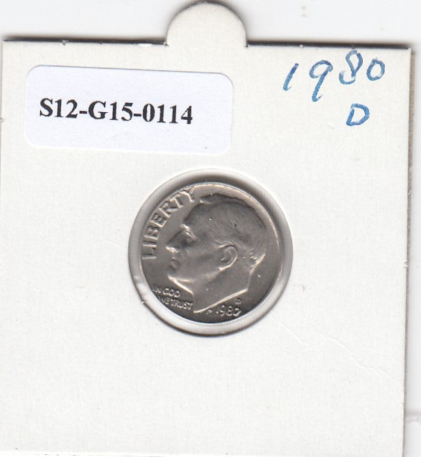 S12-G15-0114 Verenigde Staten dime 1980 D VF KM195a