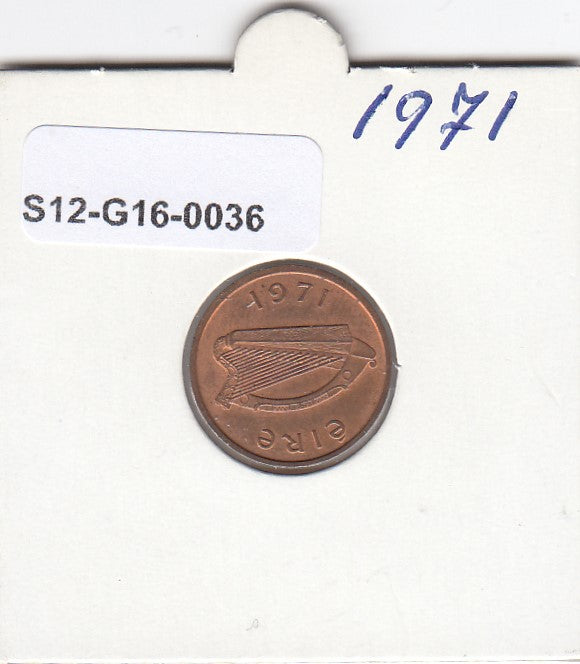 S12-G16-0036 Ierland ½ penny 1971  XF KM# 19