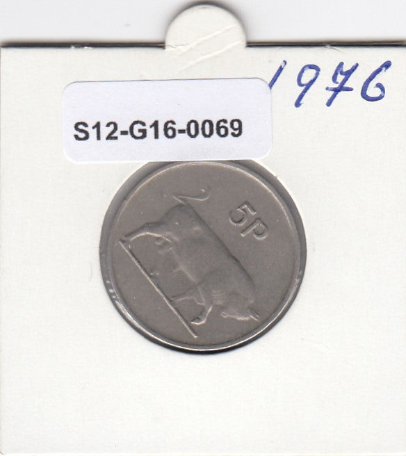 S12-G16-0069 Ierland 5 pence 1976  VF KM# 22