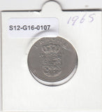 S12-G16-0107 Denemarken 1 krone 1965  VF KM# 851
