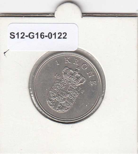S12-G16-0122 Denemarken 1 krone 1972  VF KM# 851