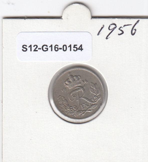 S12-G16-0154 Denemarken 10 öre 1956  VF KM# 841