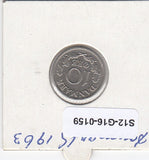 S12-G16-0159 Denemarken 10 öre 1963  VF KM# 849