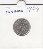 S12-G16-0160 Denemarken 10 öre 1964  VF KM# 849