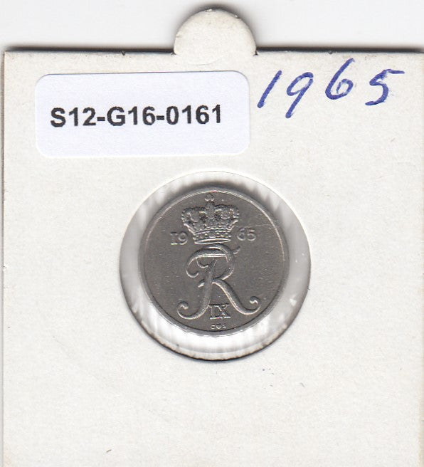 S12-G16-0161 Denemarken 10 öre 1965  VF KM# 849