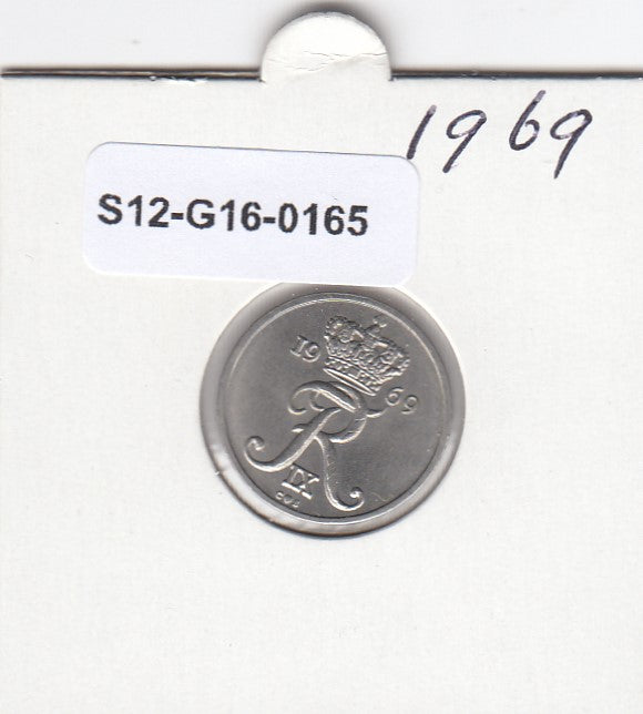 S12-G16-0165 Denemarken 10 öre 1969  XF KM# 849