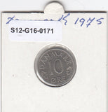 S12-G16-0171 Denemarken 10 öre 1975 ZG KM# 860