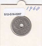 S12-G16-0207 Denemarken 25 öre 1968  VF KM# 855