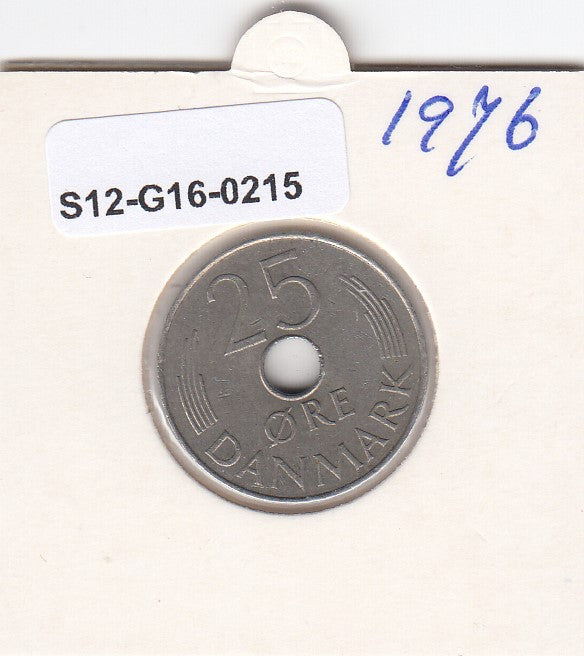 S12-G16-0215 Denemarken 25 öre 1976  VF KM# 861