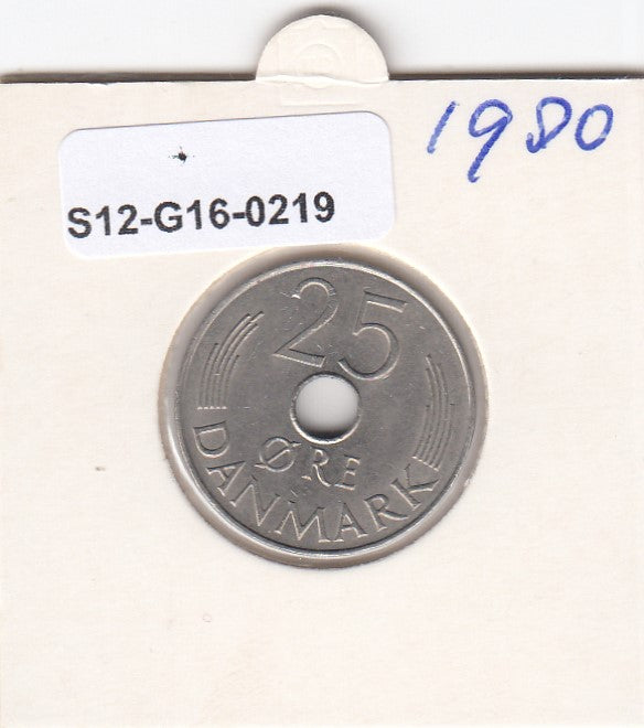 S12-G16-0219 Denmark 25 øre 1980  XF KM# 861