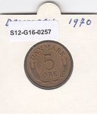 S12-G16-0257 Denemarken 5 öre 1970  VF KM# 848