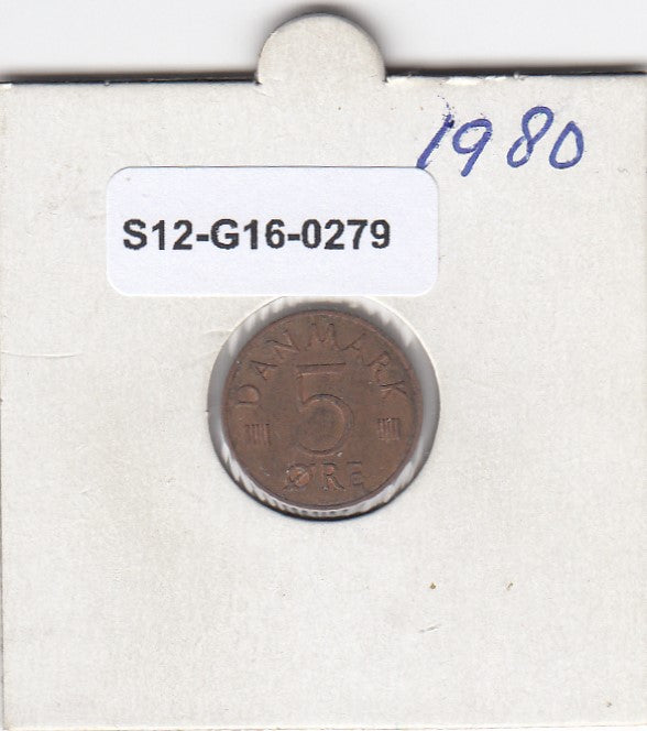 S12-G16-0279 Denemarken 5 öre 1980  VF KM# 859