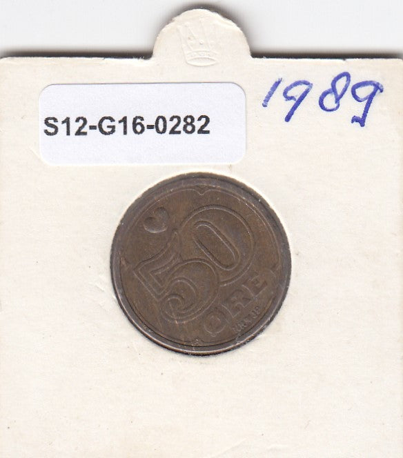 S12-G16-0282 Denemarken 50 öre 1989  VF KM# 866