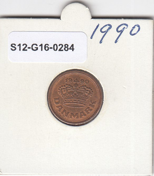 S12-G16-0284 Denemarken 25 öre 1990  VF KM868