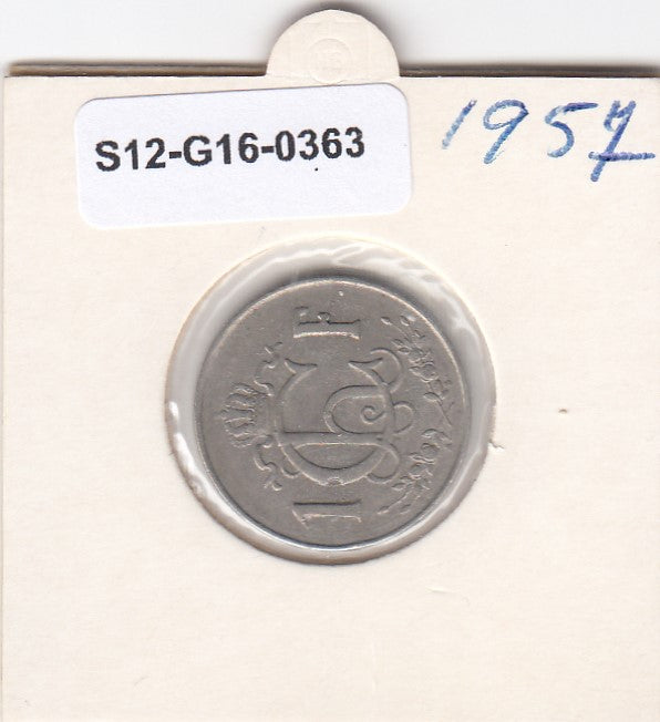 S12-G16-0363 Luxemburg 1 franc 1957  VF KM46.2