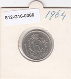 S12-G16-0366 Luxemburg 1 franc 1964  VF KM46.2
