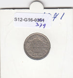 S12-G16-0379 Zwitserland 1/2 franc 1971  VF KM23a