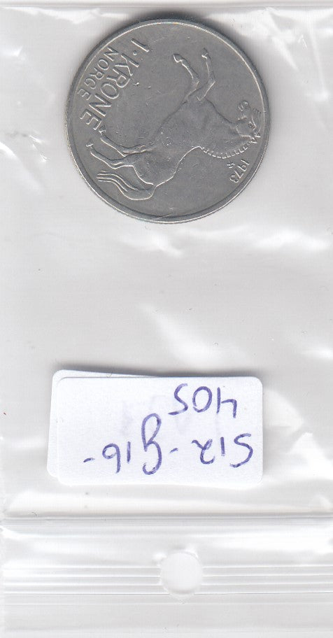 S12-G16-0405 Norway 1 krone 1973   VF  KM-409