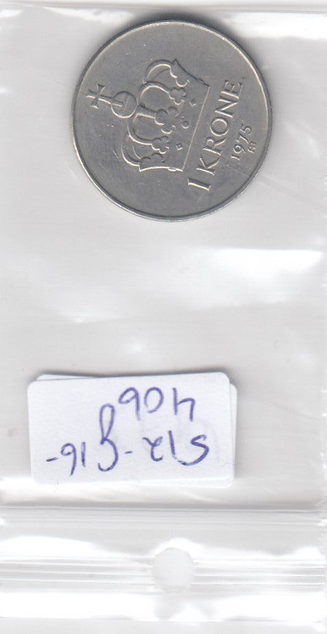 S12-G16-0406 Norway 1 krone 1975   VF  KM-419