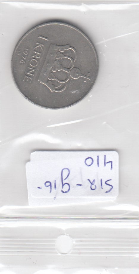S12-G16-0410 Norway 1 krone 1976   VF  KM-419