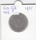 S12-G16-0415 Norway 1 krone 1981   VF  KM-419