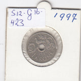 S12-G16-0423 Norway 1 krone 1997   VF  KM-462