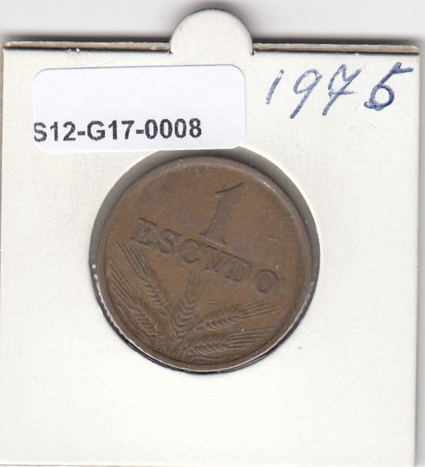 S12-G17-0008 Portugal 1 escudo 1975  VF
