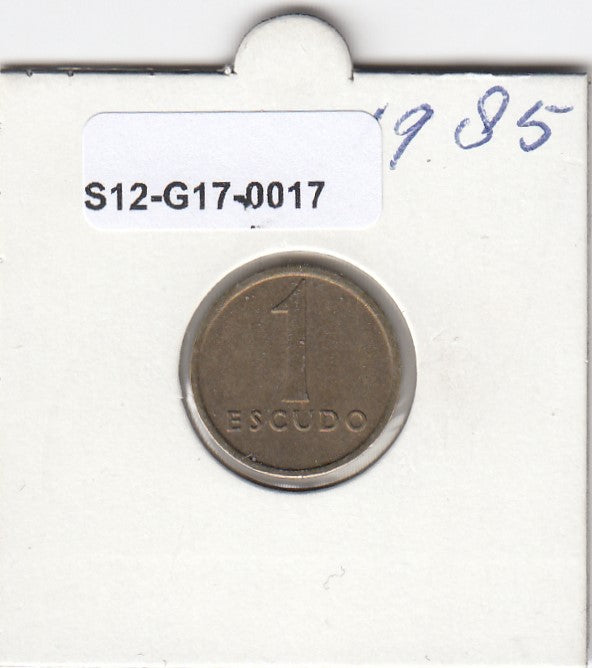 S12-G17-0017 Portugal 1 escudo 1985  VF