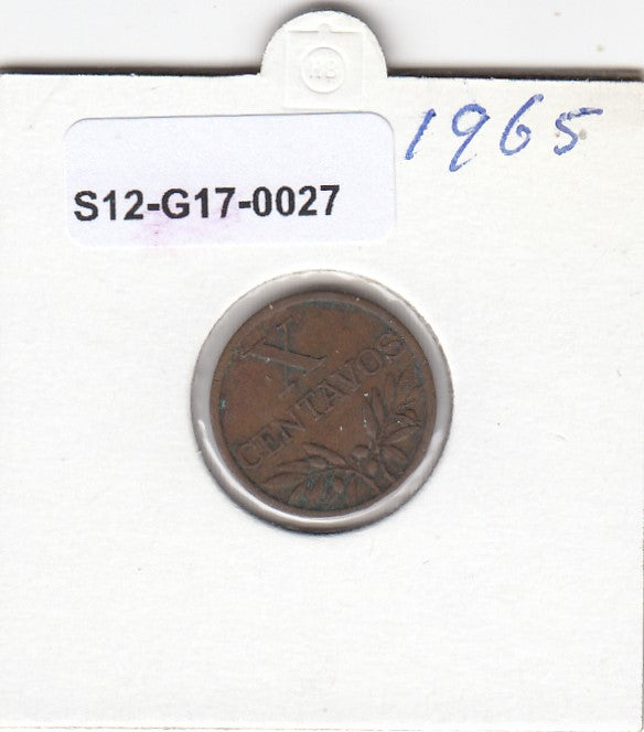 S12-G17-0027 Portugal 10 centavos 1965  VF