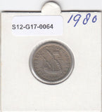 S12-G17-0064 Portugal 2.5 escudos 1980  VF