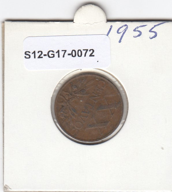 S12-G17-0072 Portugal 20 centavos 1955  FI/VF