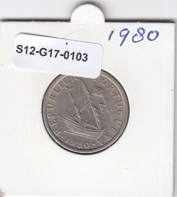 S12-G17-0103 Portugal 5 escudos 1980  VF+