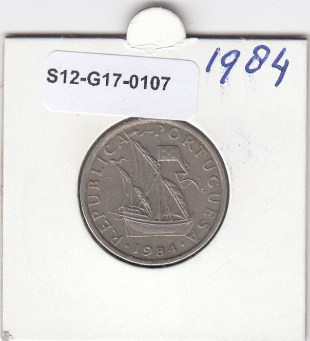S12-G17-0107 Portugal 5 escudos 1984  VF