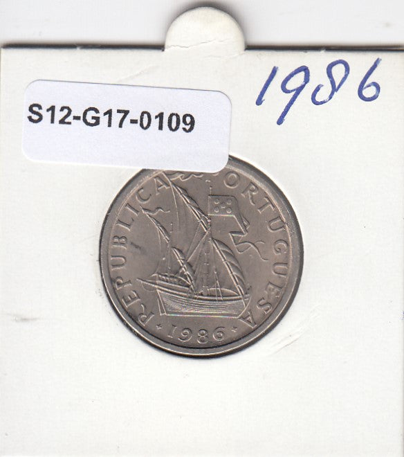 S12-G17-0109 Portugal 5 escudos 1986  XF