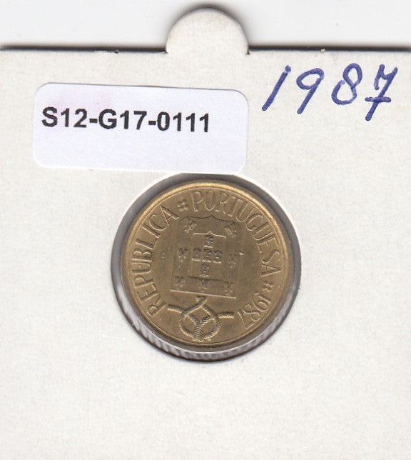 S12-G17-0111 Portugal 5 escudos 1987  XF