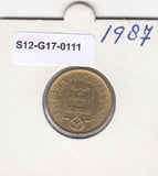 S12-G17-0111 Portugal 5 escudos 1987  XF