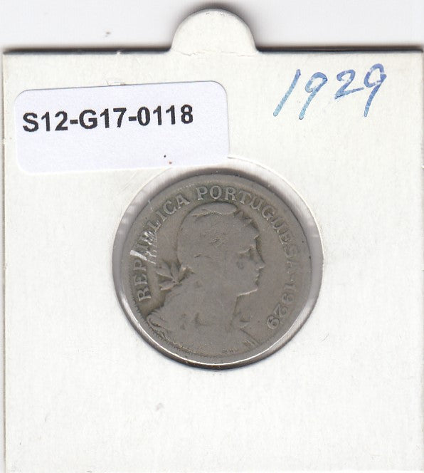 S12-G17-0118 Portugal 50 centavos 1929  FI