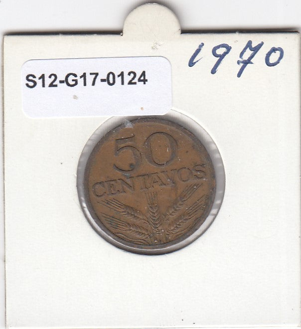 S12-G17-0124 Portugal 50 centavos 1970  VF