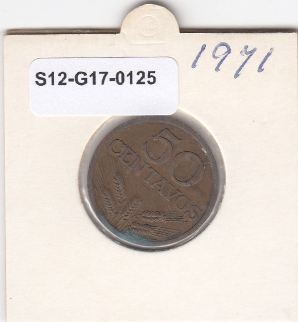 S12-G17-0125 Portugal 50 centavos 1971  VF