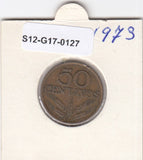 S12-G17-0127 Portugal 50 centavos 1973  VF