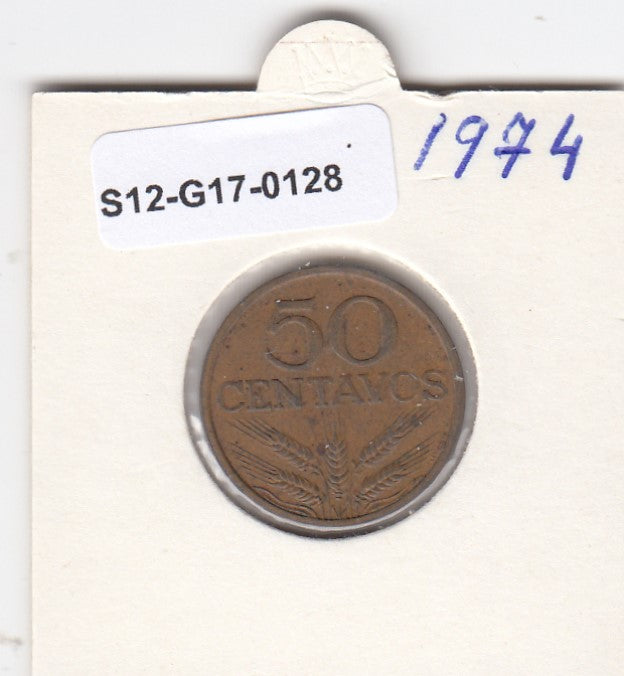 S12-G17-0128 Portugal 50 centavos 1974  VF